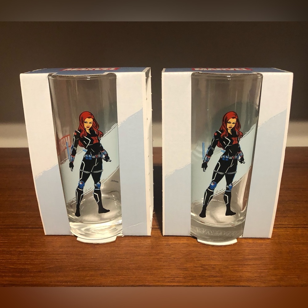 Marvel Glass Black Widow Glasses